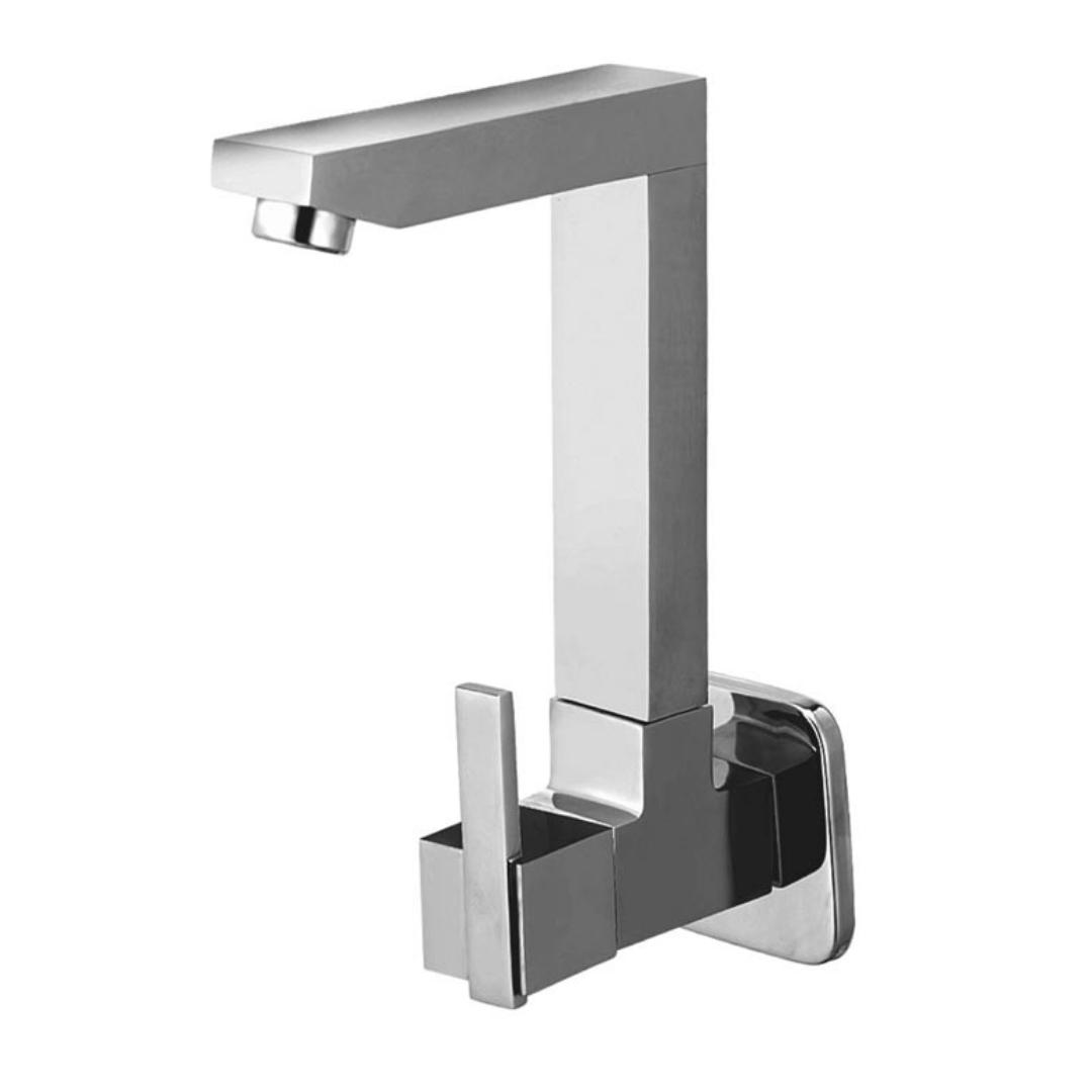 Cavier Wall Mounted Regular Kitchen Sink Tap Artis AS-02-139 with Swinging Spout in Chrome Finish