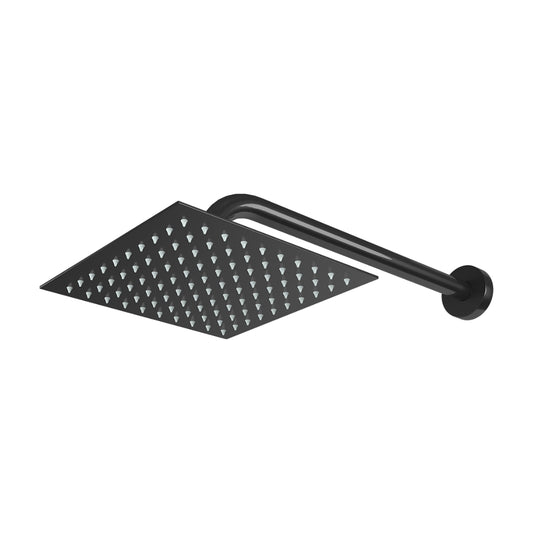 Colston Single Flow Overhead Shower Aura AURA PLATINUM BLACK SHOWER HEAD - Platinum Black