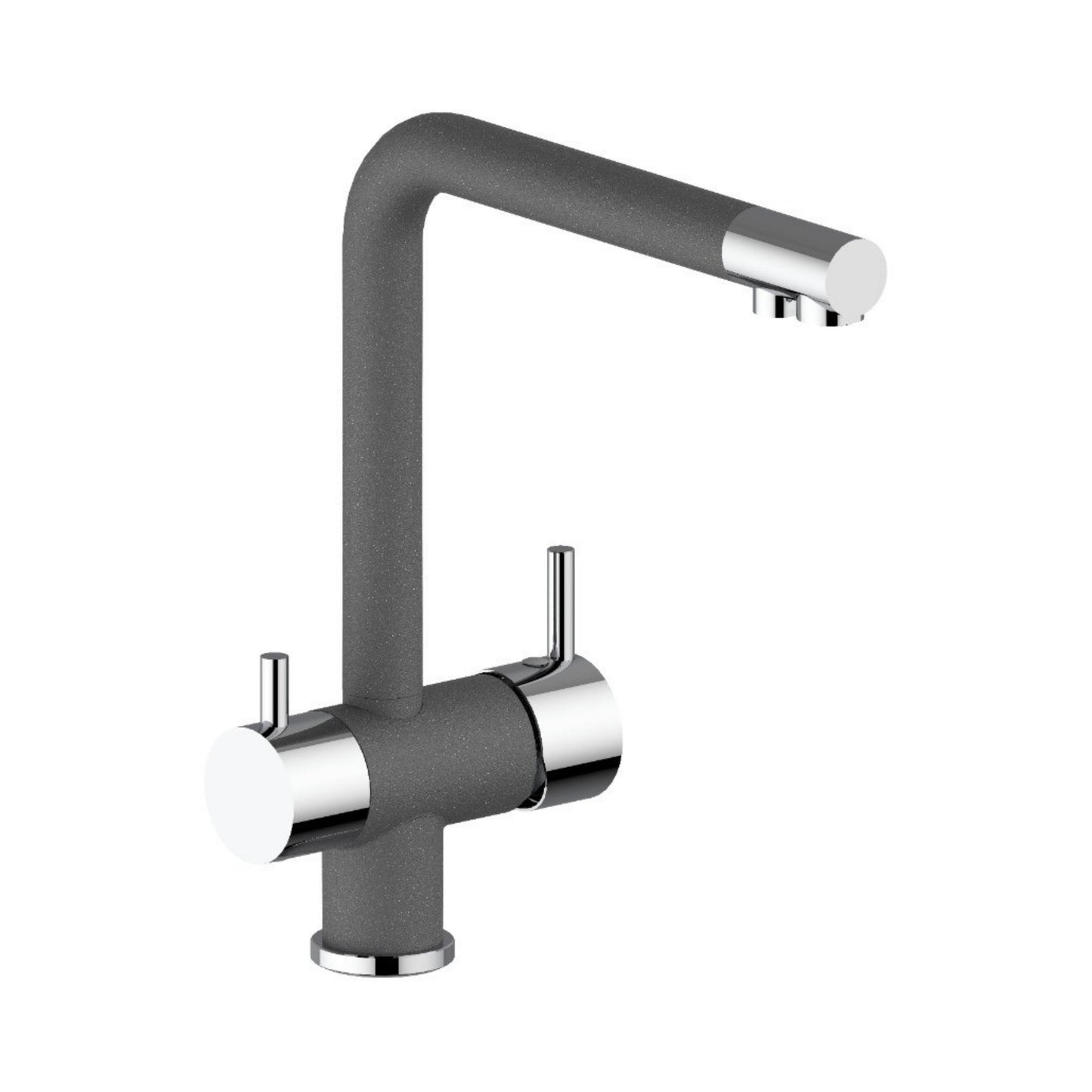 Hafele Table Mounted Regular Kitchen RO + Sink Mixer BE-PURE with Swinging Spout in Alu Metallic Finish