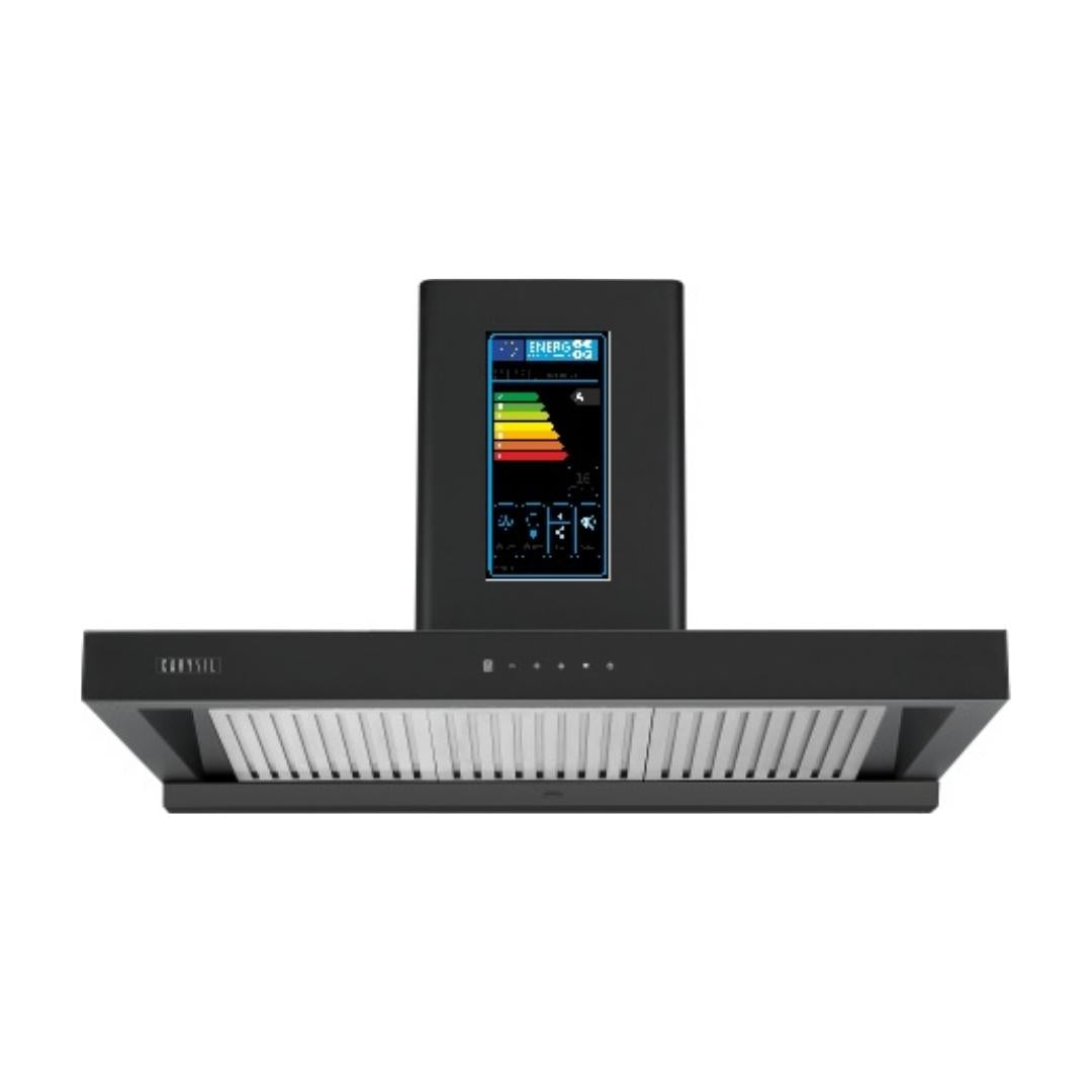 Carysil 60 cm Wall Mounted Chimney Energy Saving Chimney Berlin 60 + Carysil Cooking Range FSCR 01