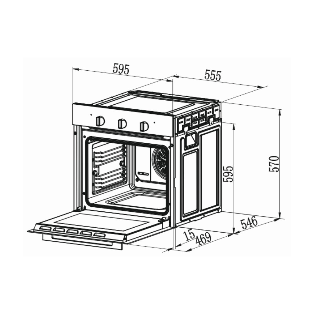 Carysil Built In Oven BIO 03 + Carysil Built-In Convection Microwave MWO 3