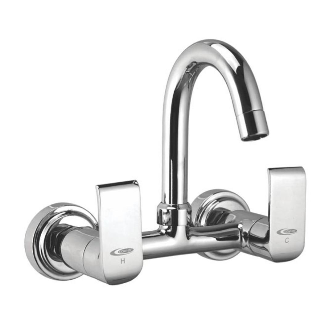 Cavier Wall Mounted Regular Kitchen Sink Mixer Bold BL-05-147 with Swinging Spout in Chrome Finish