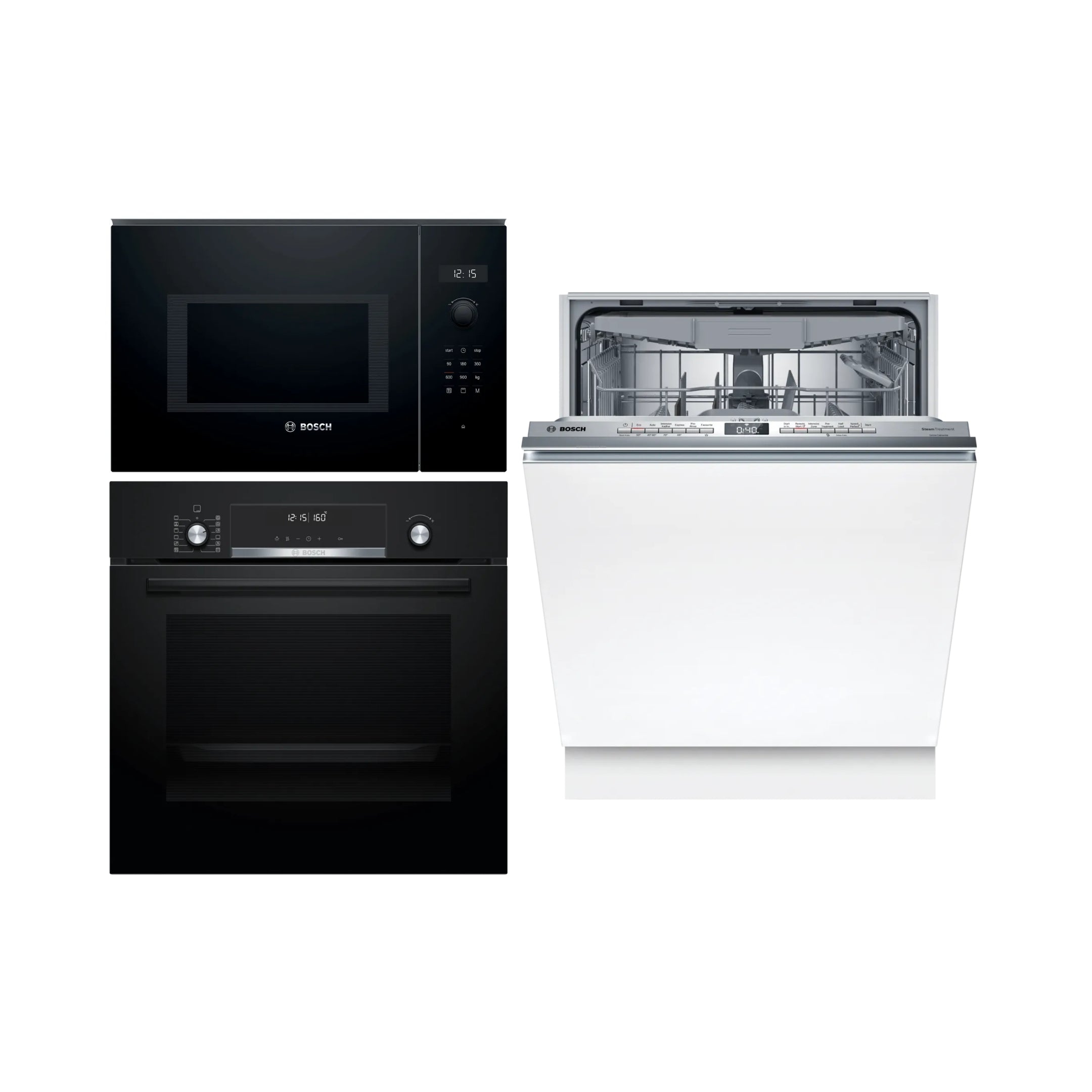 Bosch Built In Oven HBJ577EB0I + Bosch Built-In Microwave Series 6 BEL554MB0I + Bosch Built In Dishwasher Series 6 SMV6HMX01I with 15 Place Settings