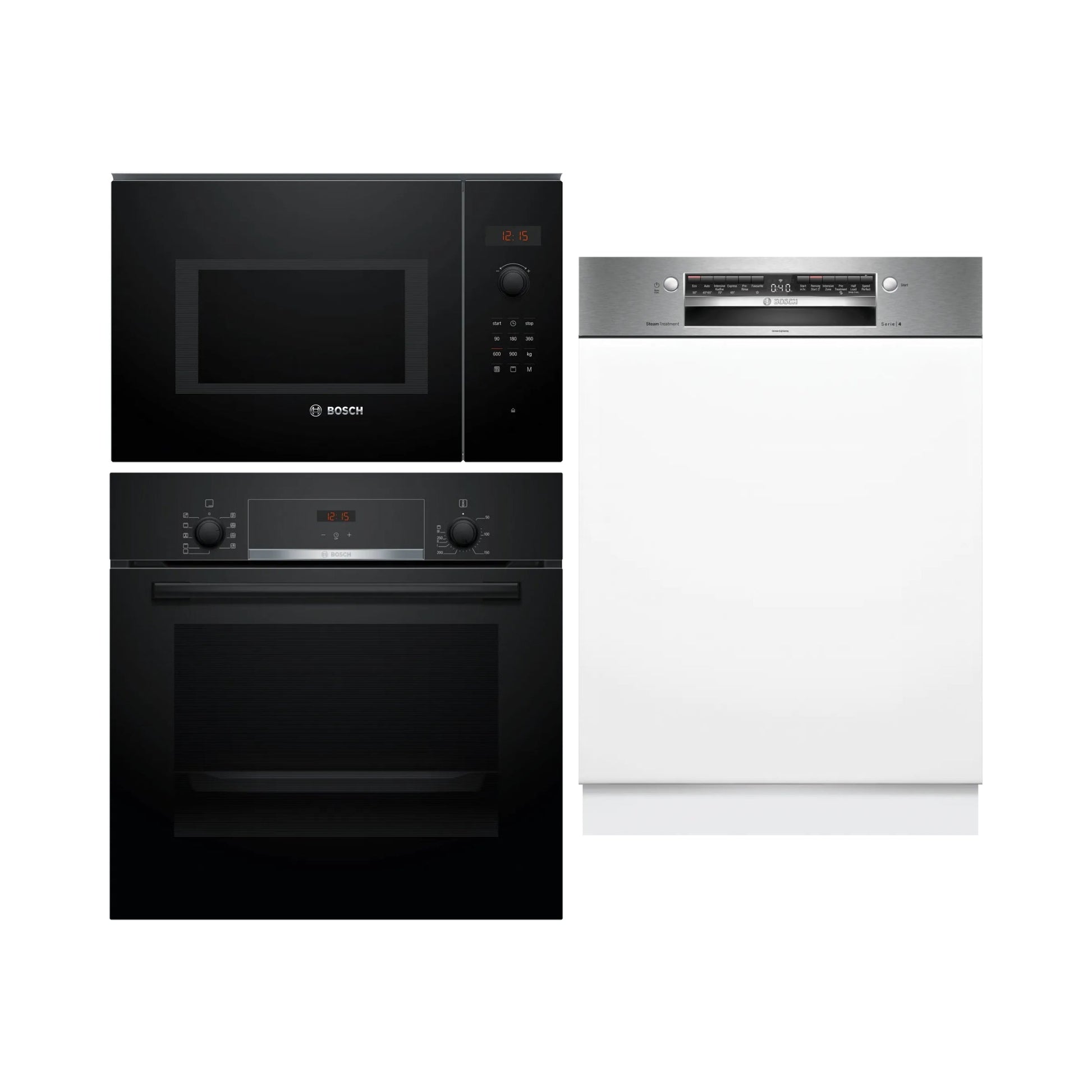 Bosch Built In Oven HBJ534EB0I + Bosch Built-In Microwave Series 6 BEL553MB0I + Bosch Built In Dishwasher Series 4 SMI4IKS00I with 14 Place Settings