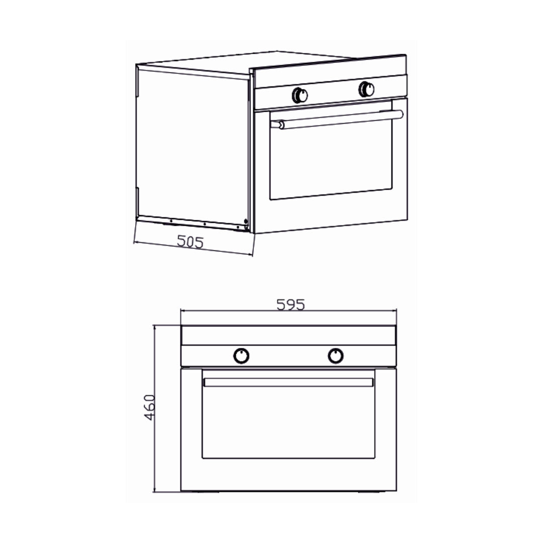 Carysil Built In Oven BIO 03 + Carysil Built-In Convection Microwave MWO 3