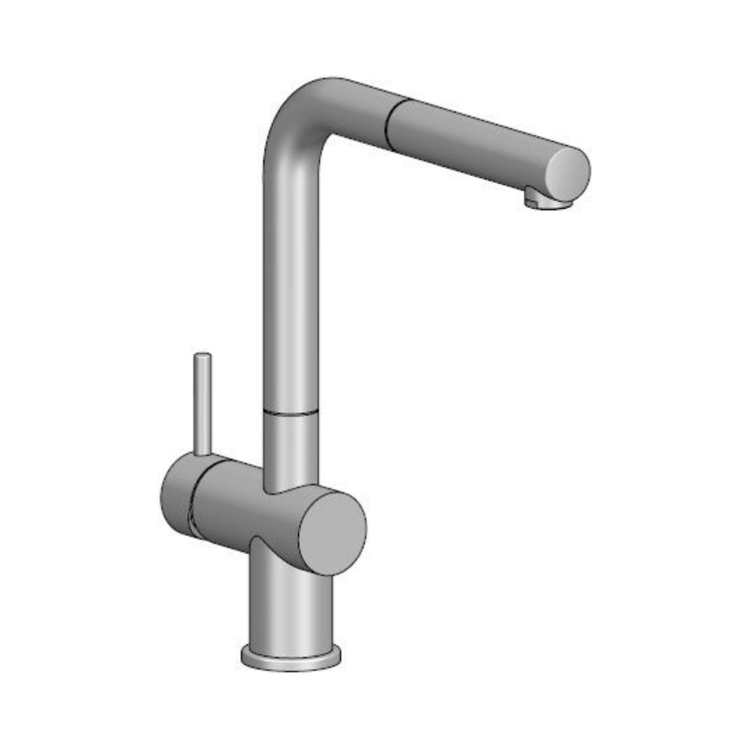 Reginox Table Mounted Regular Kitchen Sink Mixer CEDAR with Extractable Hand Shower Spout in Chrome Finish