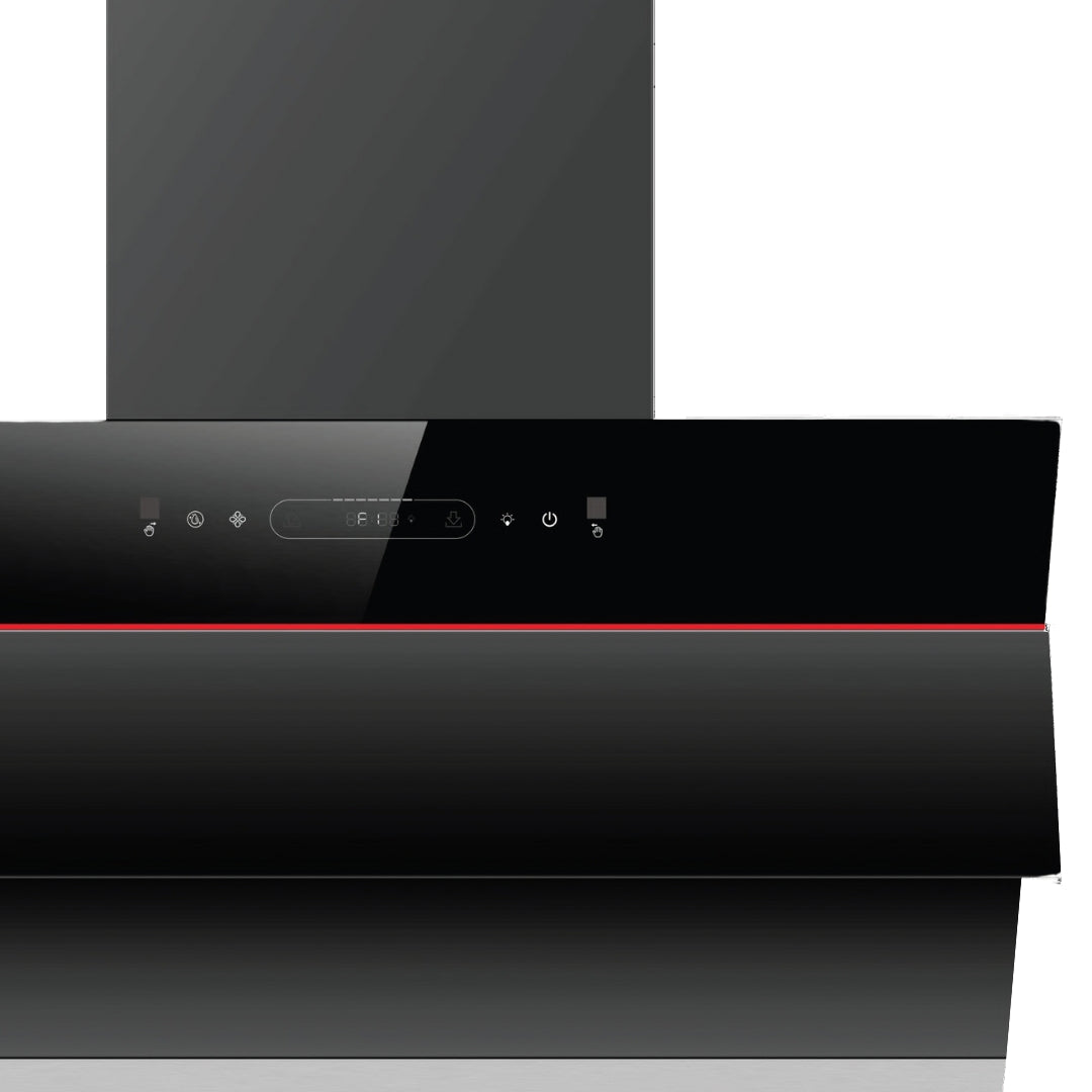 Hafele Built In Oven AURORA 80 + Hafele Built-In Microwave AURORA 25 + Hafele 90 cm Wall Mounted Chimney Essentia Series RENATA INCLINED 90 + Hafele 90 cm 4 Burner Hob Essentia Series AUGUSTA 490 + Hafele Free Standing Dishwasher AQUA NOIR 13 FS with 13 Place Settings