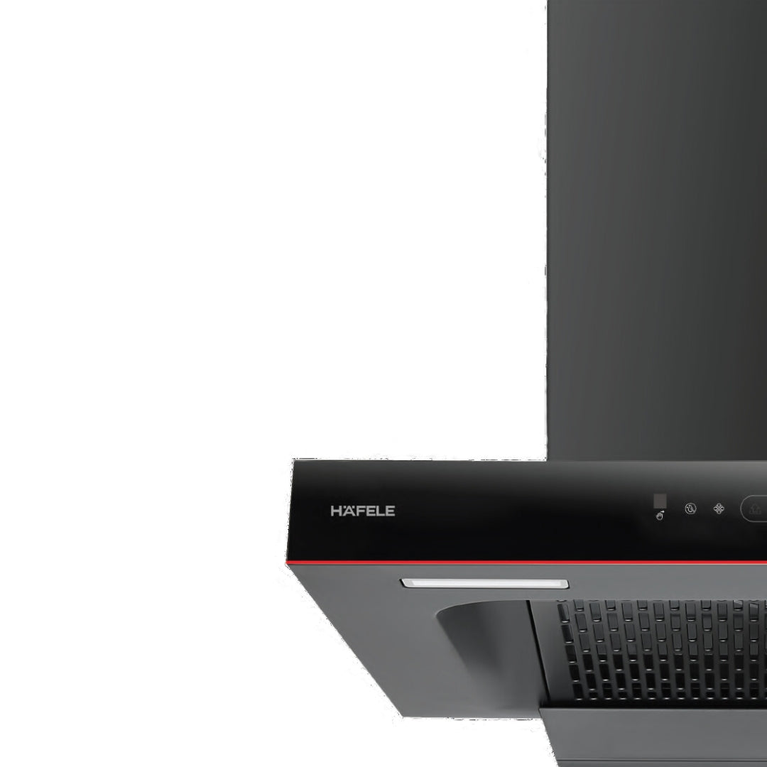 Hafele 60 cm Wall Mounted Chimney Essentia Series RENATA T-60 HOOD + Hafele 60 cm 3 Burner Hob Essentia Series AUGUSTA 360