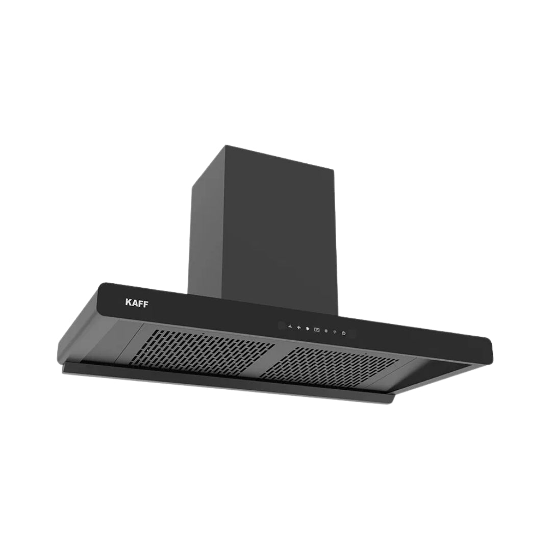 Kaff 90 cm Wall Mounted Chimney BRANDO 90 DC BLDC + Kaff 80 cm 4 Burner Hob Preston PRS 804