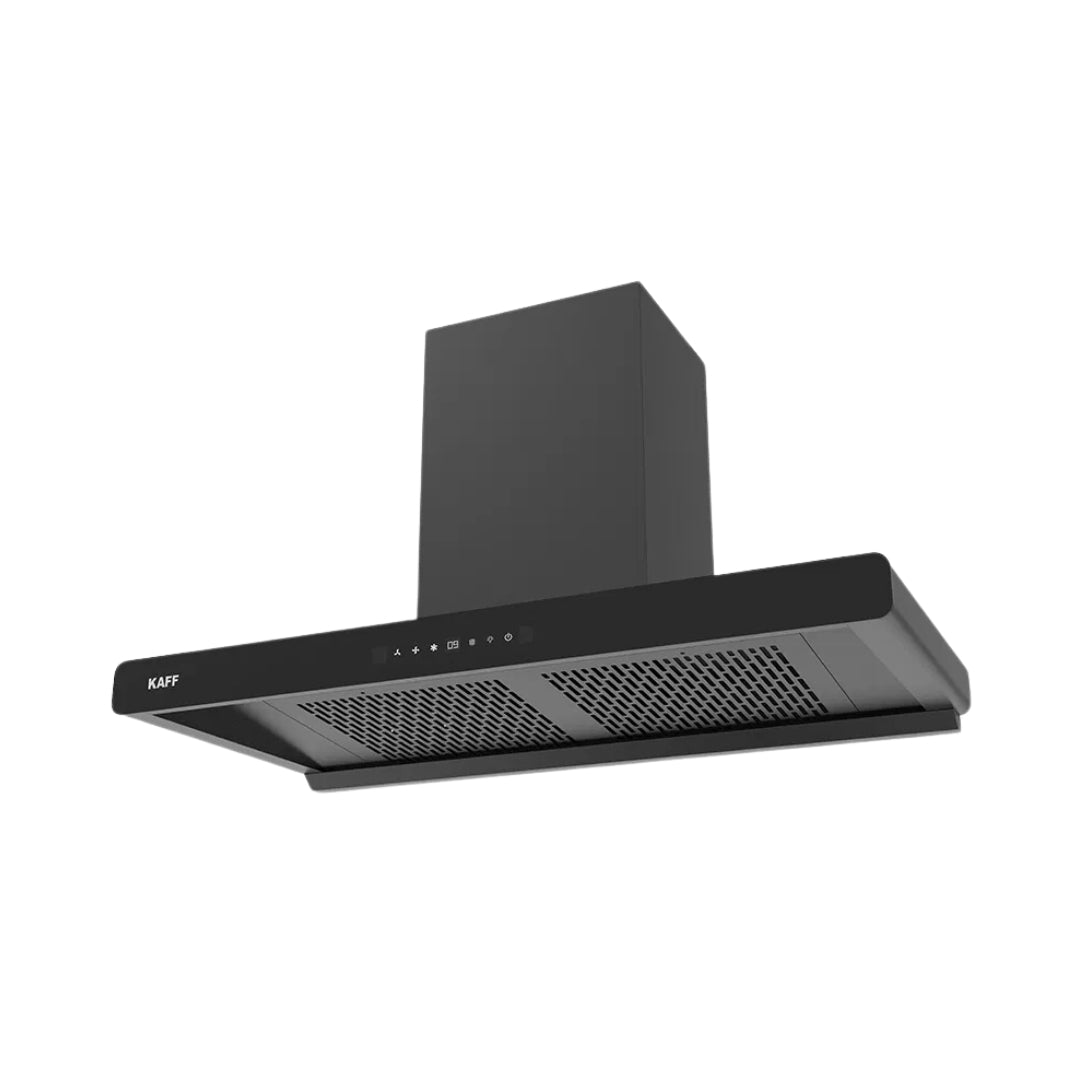 Kaff 90 cm Wall Mounted Chimney BRANDO 90 DC BLDC + Kaff 80 cm 4 Burner Hob Preston PRS 804