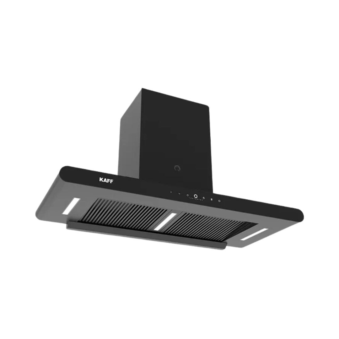 Kaff 90 cm Wall Mounted Chimney CANARY 90 DC BLDC + Kaff 90 cm 4 Burner Hob Ashford Series ASF 94M