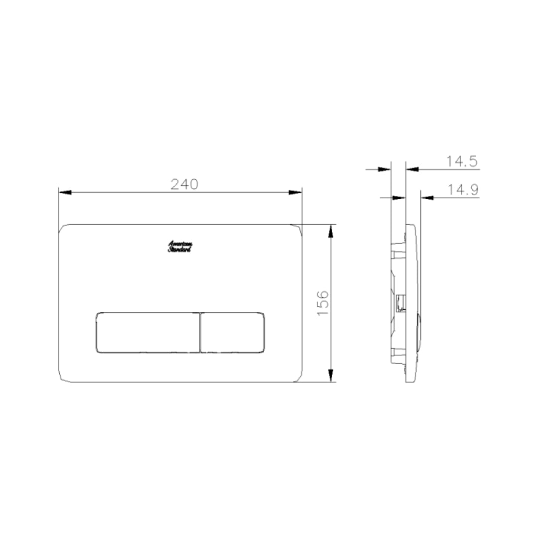 American Standard Flush Plate Concept CLCN59ZZ - Chrome