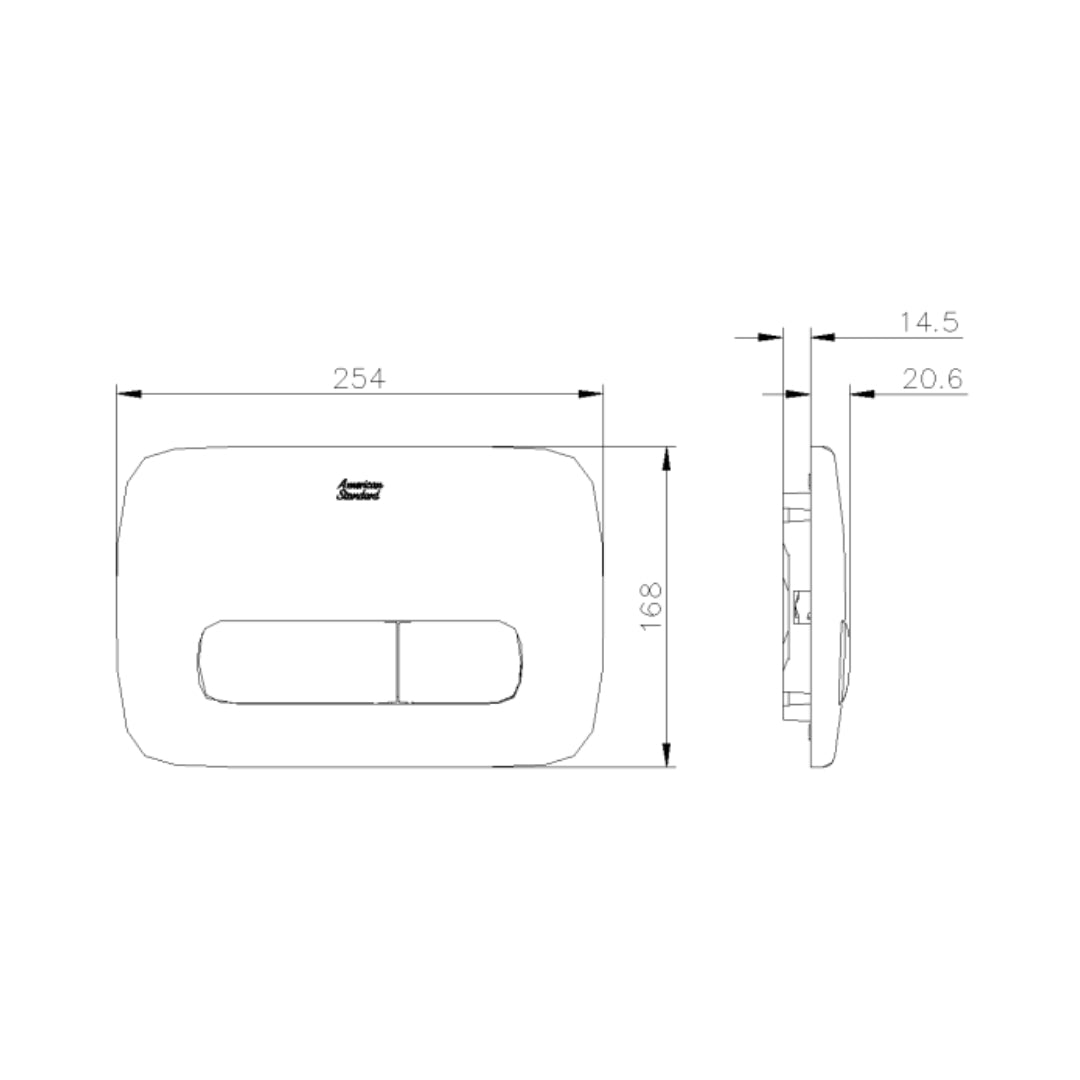 American Standard Flush Plate Concept CLCN60ZZ - Chrome