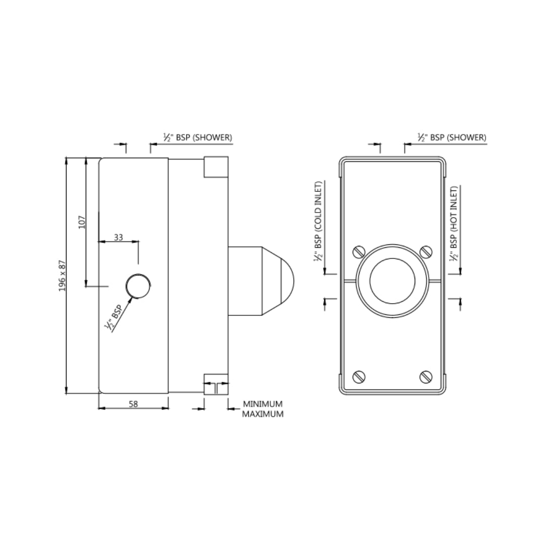 Artize 2 Way Diverter Valve Confluence CNF-CHR-69065C - Chrome