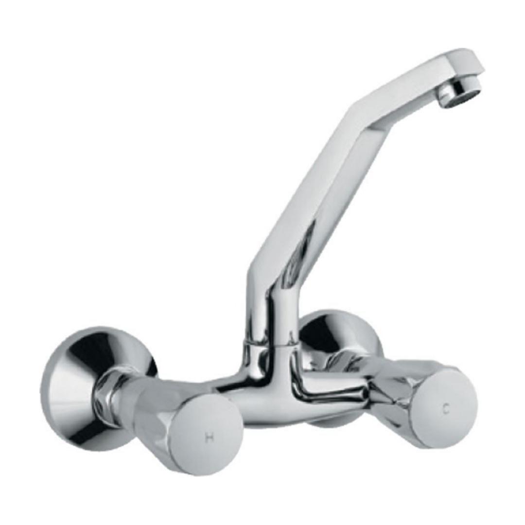 Jaquar Wall Mounted Regular Kitchen Sink Mixer Continental CON-319KN with Swinging Spout in Chrome Finish