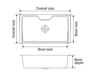 Nirali Quartz Sink Quartz Premium Range COREX ( 34 x 19.5 inches ) - White Granite