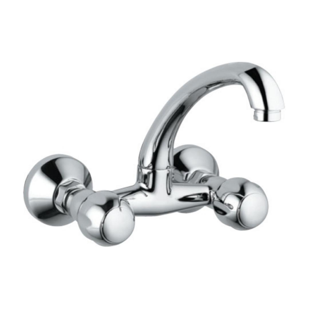 Jaquar Wall Mounted Regular Kitchen Sink Mixer Clarion CQT-23309 with Swinging Spout in Chrome Finish