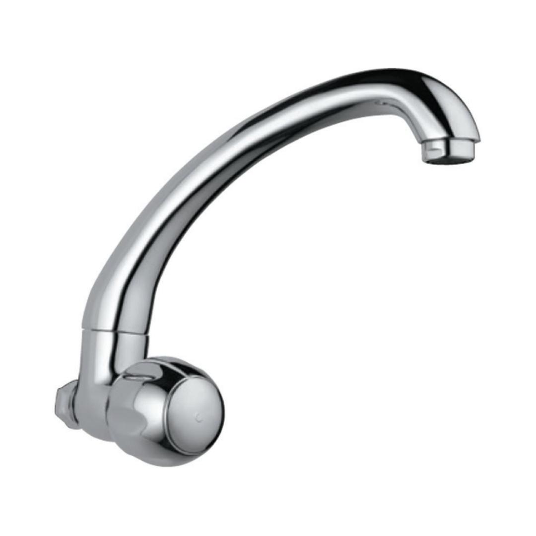 Jaquar Wall Mounted Regular Kitchen Sink Tap Clarion CQT-23347 with Swinging Spout in Chrome Finish