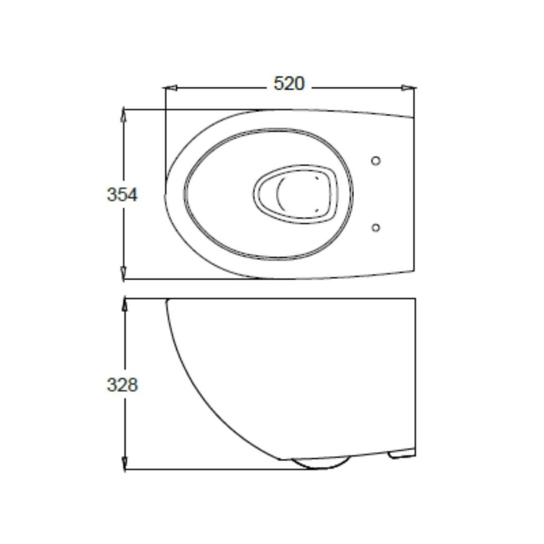 Toto Wall Hung White Closet WC Rei Wall Hung Toilet CW580RMUNW1 with P-Trap