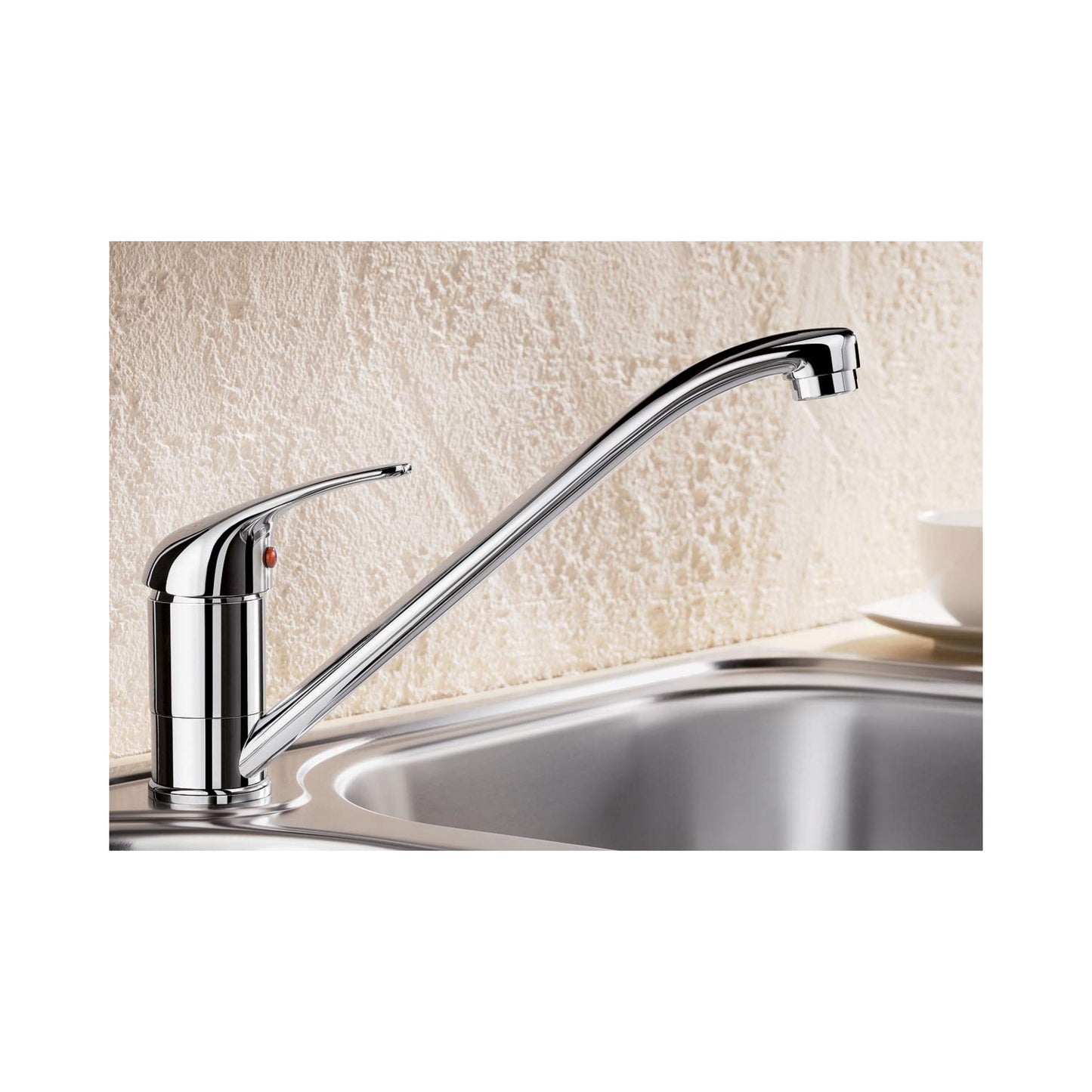 Hafele Table Mounted Regular Kitchen Sink Mixer Blanco DARAS with Swinging Spout in Chrome Finish