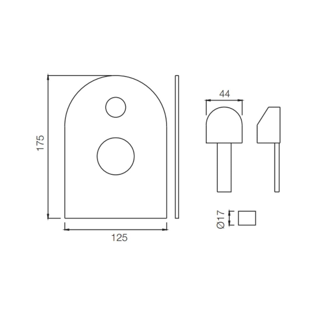Jaquar 2 Way Diverter D'Arc DRC-CHR-37055NK Normal Flow - Chrome Finish