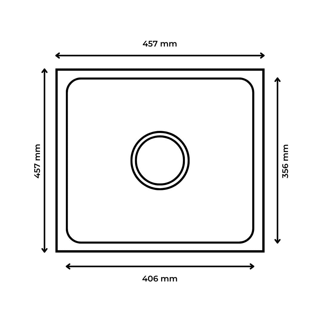 Futura Stainless Steel Sink Dura Series DURA SINGLE BOWL 18 X 18 ( 18 x 18 inches ) - Satin