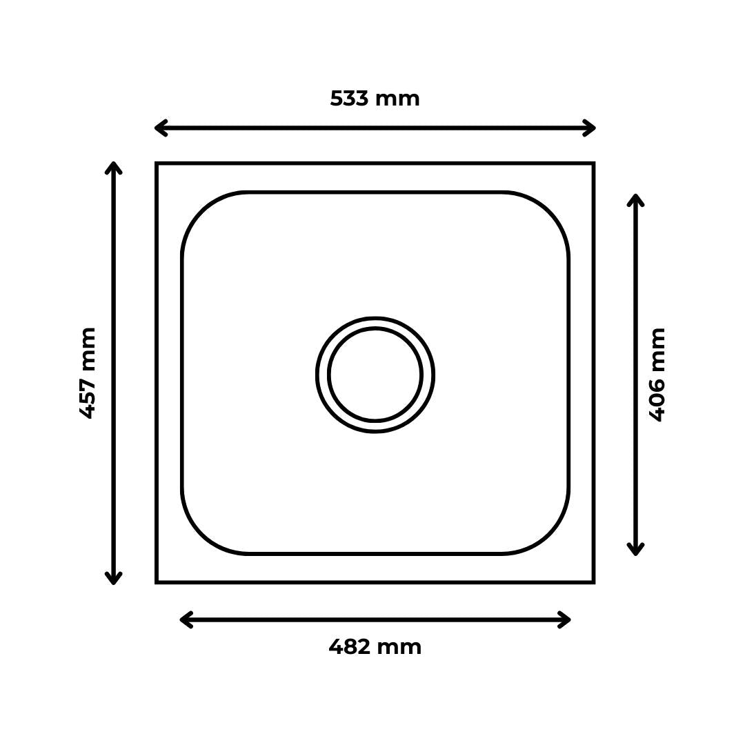Futura Stainless Steel Sink Dura Series DURA SINGLE BOWL 21 X 18 ( 21 x 18 inches ) - Satin