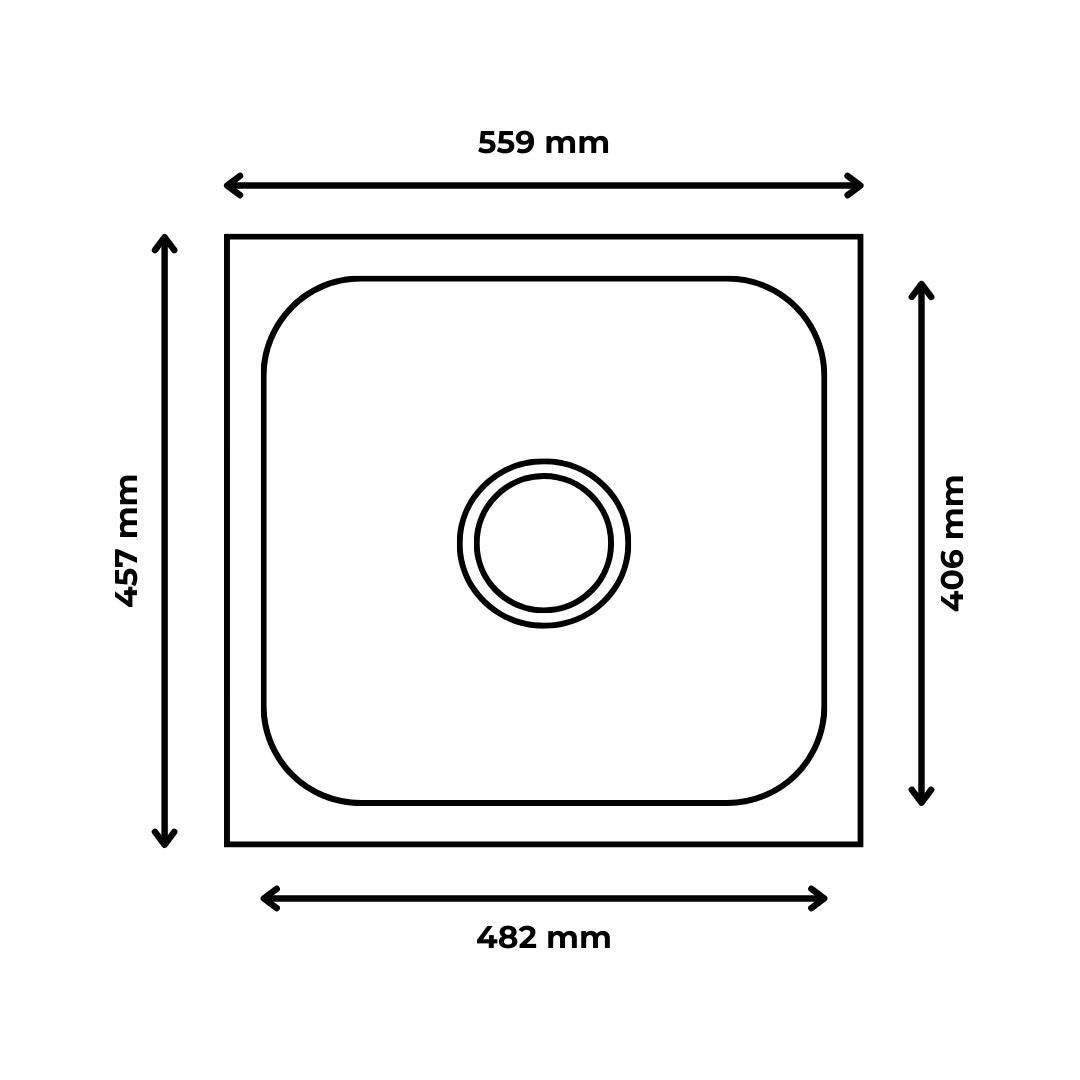 Futura Stainless Steel Sink Dura Series DURA SINGLE BOWL 22 X 18 ( 22 x 18 inches ) - Satin