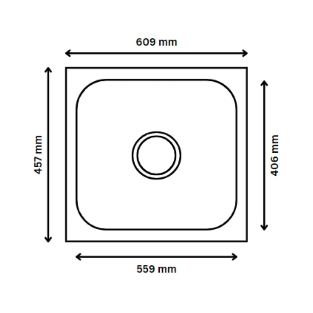 Futura Stainless Steel Sink Dura Series DURA SINGLE BOWL 24 X 18 X 10 ( 24 x 18 inches ) - Satin