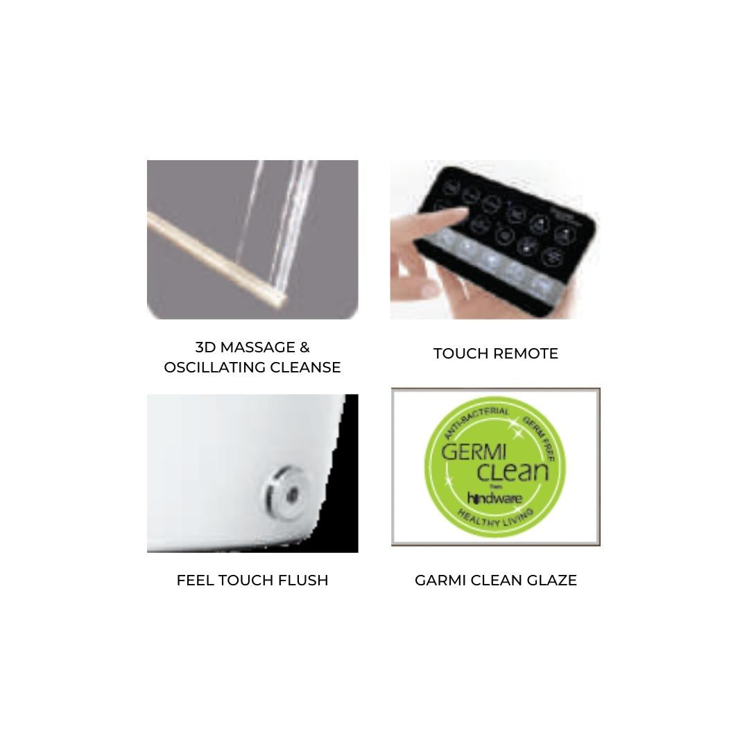 Hindware Wall Mounted White Closet WC E-Clenz 92592 STARWHITE with P-Trap