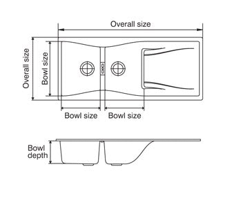 Nirali Quartz Sink Quartz Premium Range ELARA WB 2 ( 46 x 19.5 inches ) - Magma Bronze
