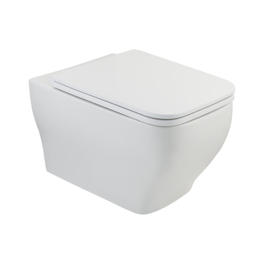 Hindware Wall Mounted White Matt Closet WC Element Plus 92566 WHITE MATT with P-Trap