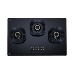 Elica 60 cm 3 Burner Hob Crown Lotus Series CROWN FLEXI 360 LOTUS IND HD BRASS