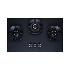 Elica 75 cm 3 Burner Hob Matt Crown Lotus Series MATT CROWN FLEXI 375 LOTUS IND HD BRASS