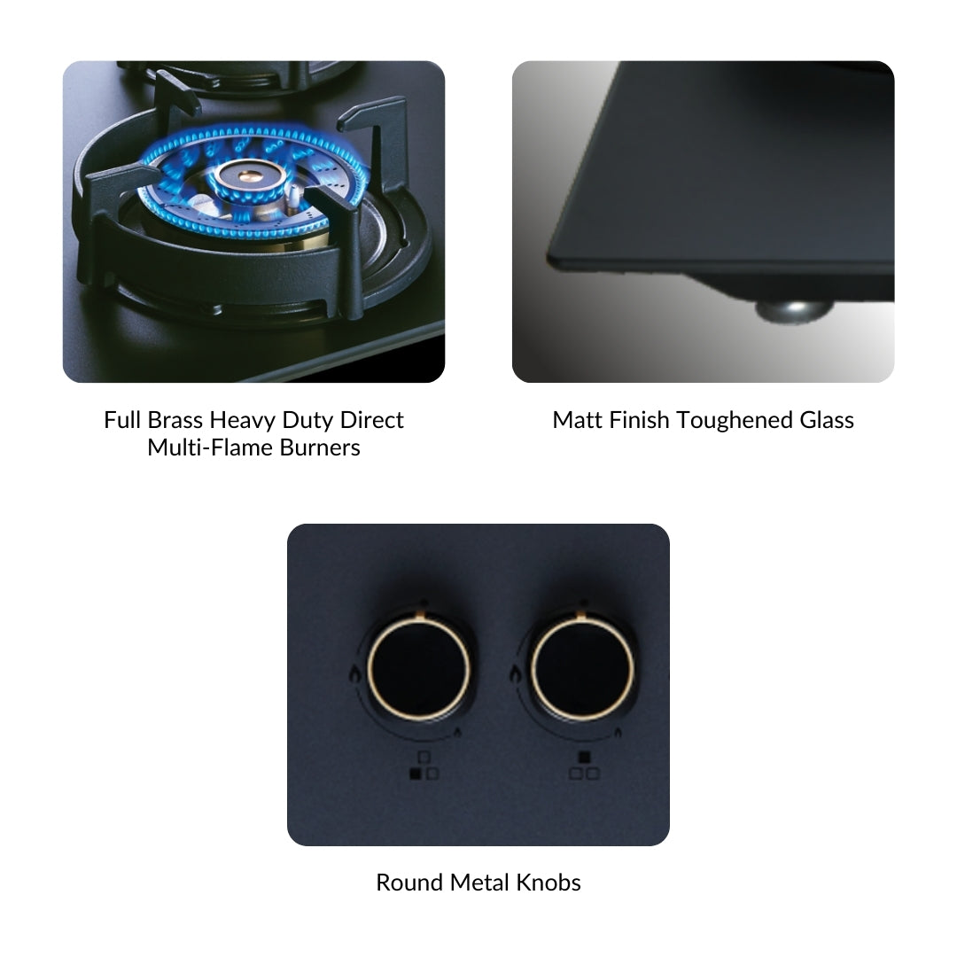 Elica 90 cm Wall Mounted Chimney Ismart Series ISMART SPOT FL HAC 90 LTW NERO + Elica 90 cm 4 Burner Hob Matt Flexi DFS Series MATT FLEXI DFS HE FB 4B 91 DX
