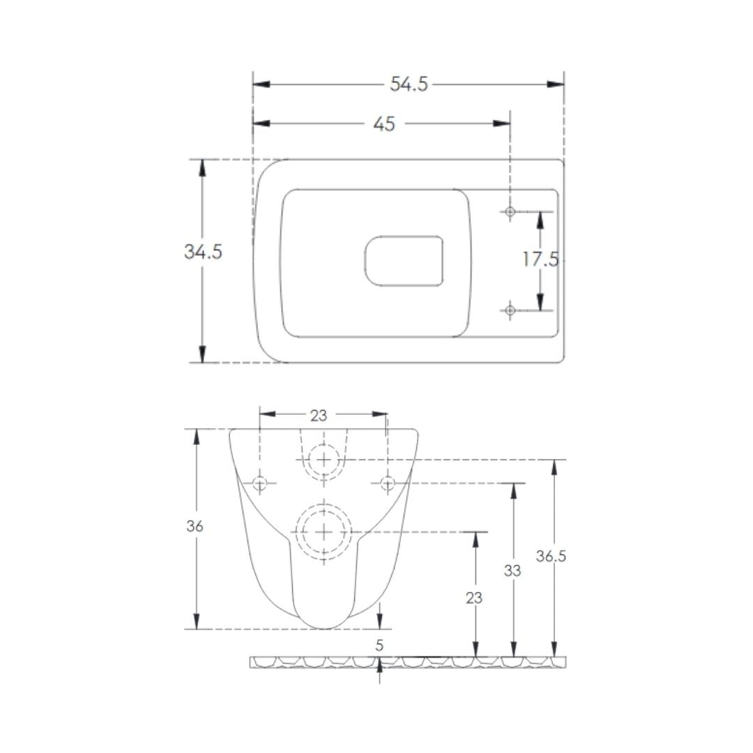 Hindware Wall Mounted White Closet WC Enigma 92501 WHITE with P-Trap