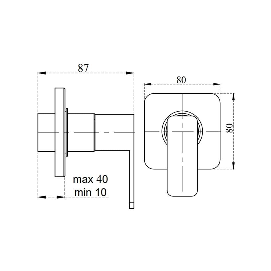 Cera Basin Area Stop Valve Ruby F1005351BA - Antique Brass