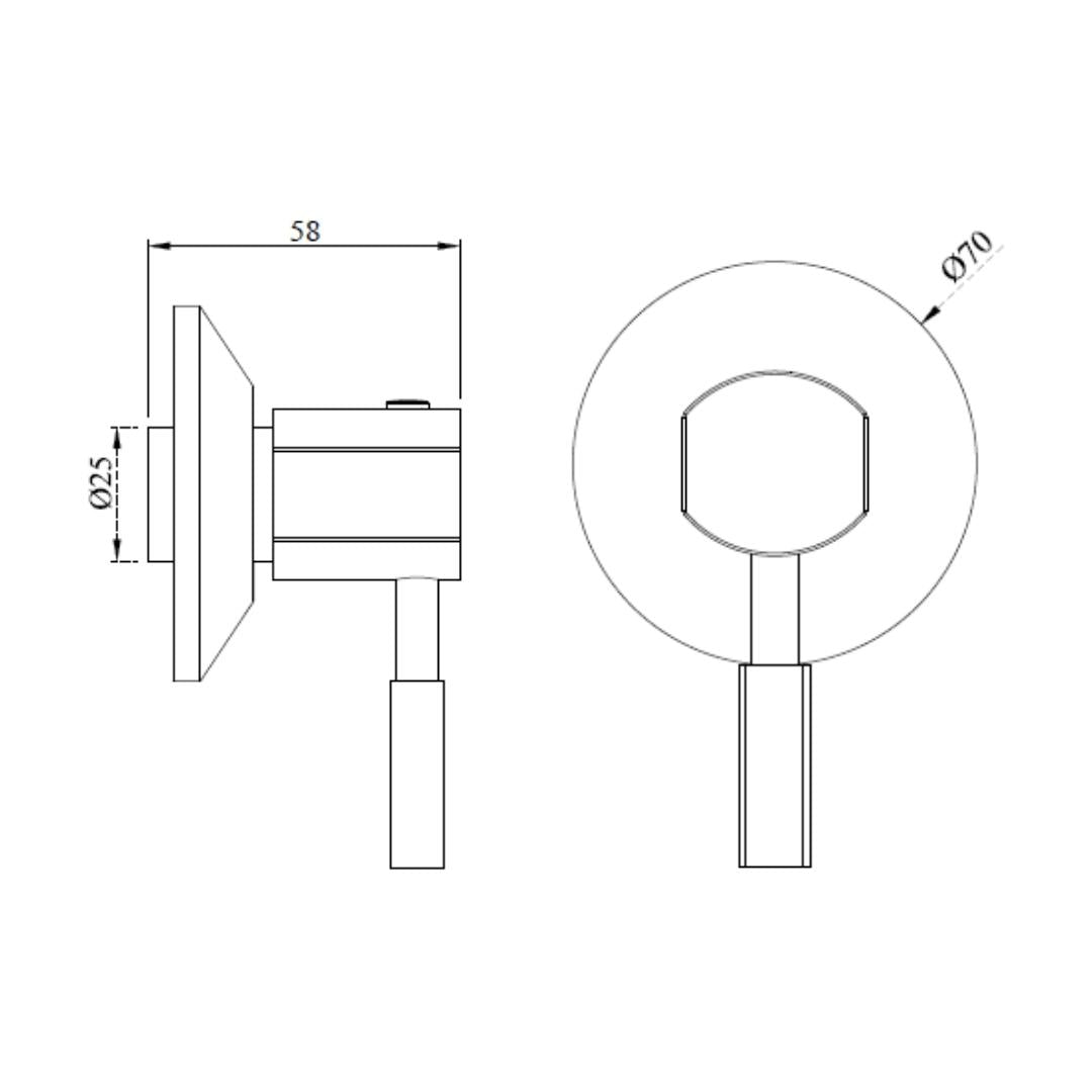 Cera WC Area Flush Tap Gayle F1014751 - Chrome