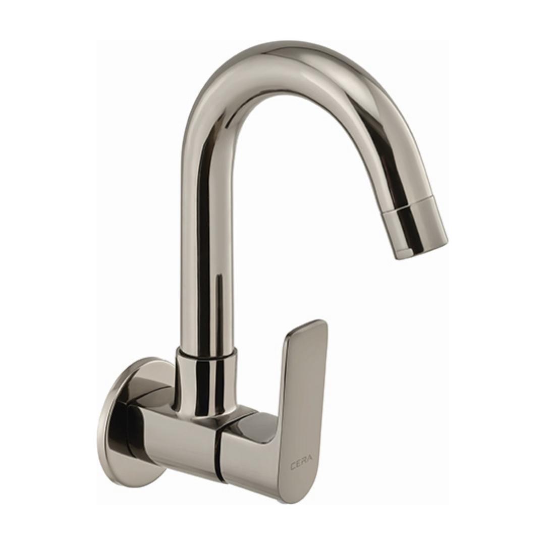 Lustre Wall Mounted Regular Kitchen Sink Tap Chelsea F1016251GG with Swinging Spout in Graphite Grey Finish