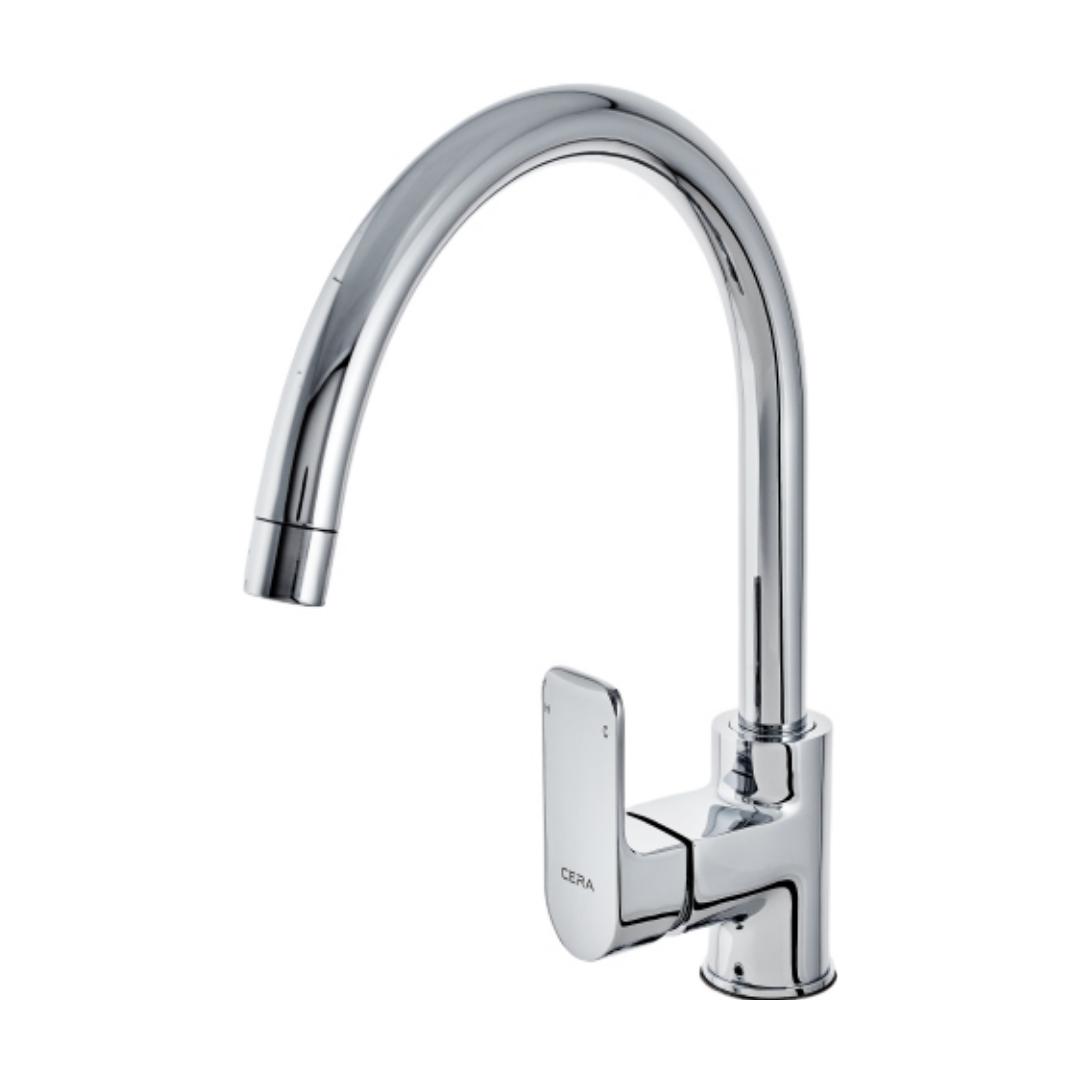 Cera Table Mounted Regular Kitchen Sink Mixer Chelsea F1016551 with Swinging Spout in Chrome Finish