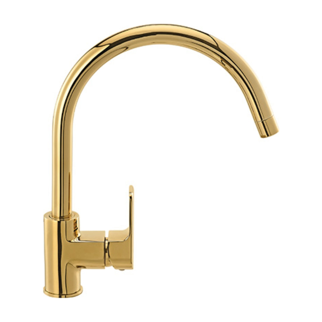 Lustre Table Mounted Regular Kitchen Sink Mixer Chelsea F1016551FG with Swinging Spout in French Gold Finish