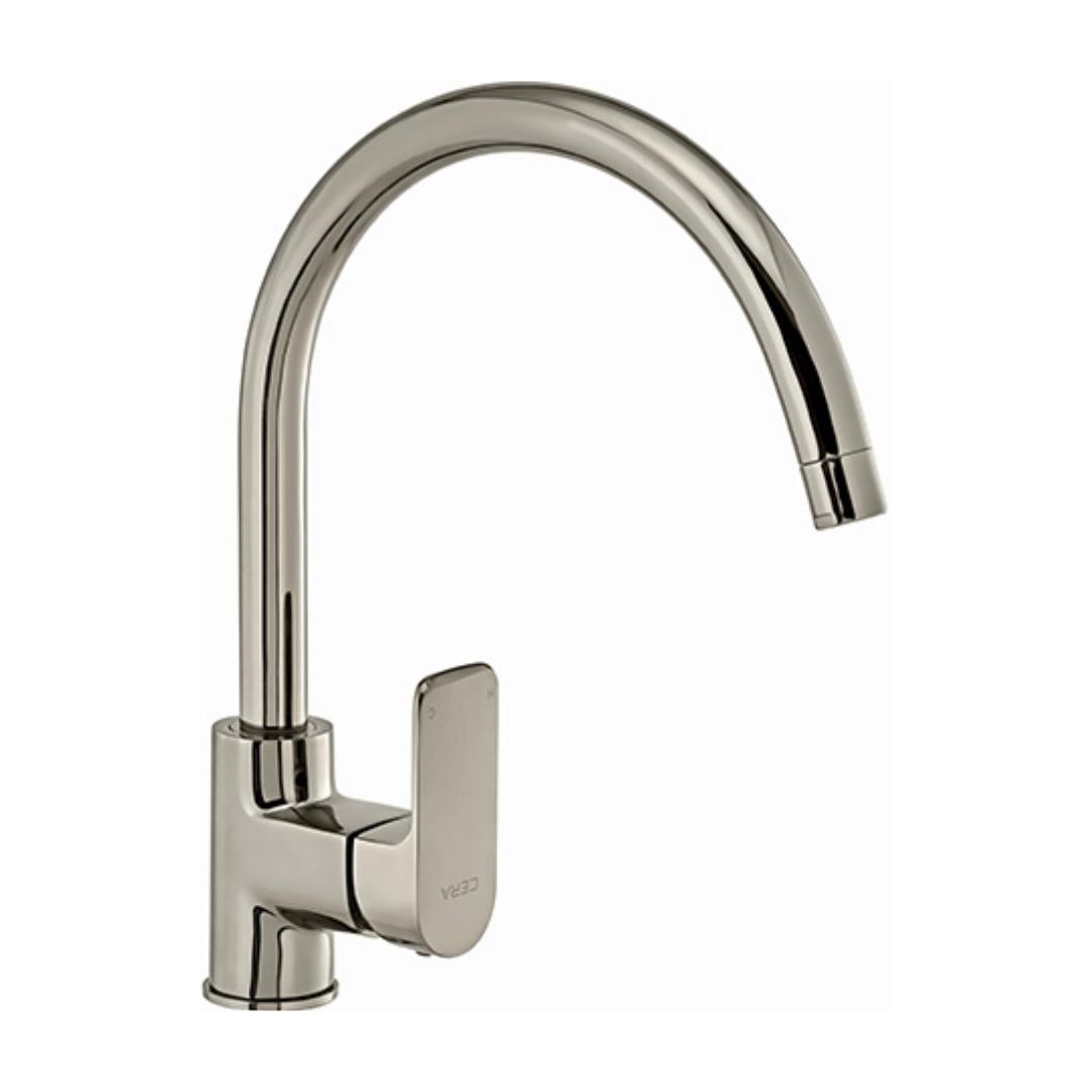 Lustre Table Mounted Regular Kitchen Sink Mixer Chelsea F1016551GG with Swinging Spout in Graphite Grey Finish