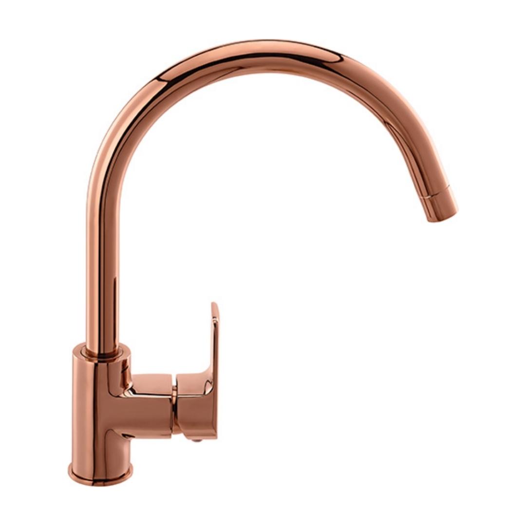 Lustre Table Mounted Regular Kitchen Sink Mixer Chelsea F1016551RG with Swinging Spout in Rose Gold Finish