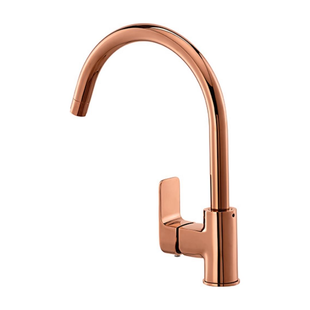 Lustre Table Mounted Regular Kitchen Sink Mixer Chelsea F1016551RG with Swinging Spout in Rose Gold Finish
