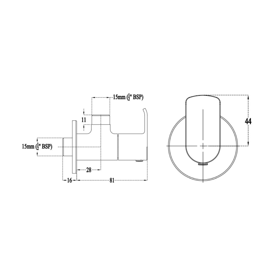 Cera Basin Area Angle Valve Chromo F1019201 - Chrome