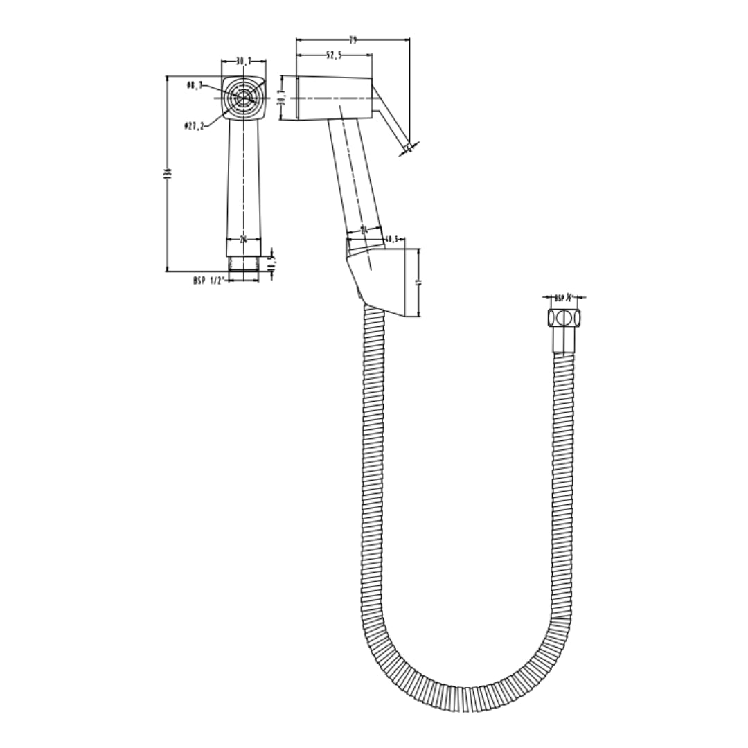 Hindware Health Faucet Addons F160109 - Chrome