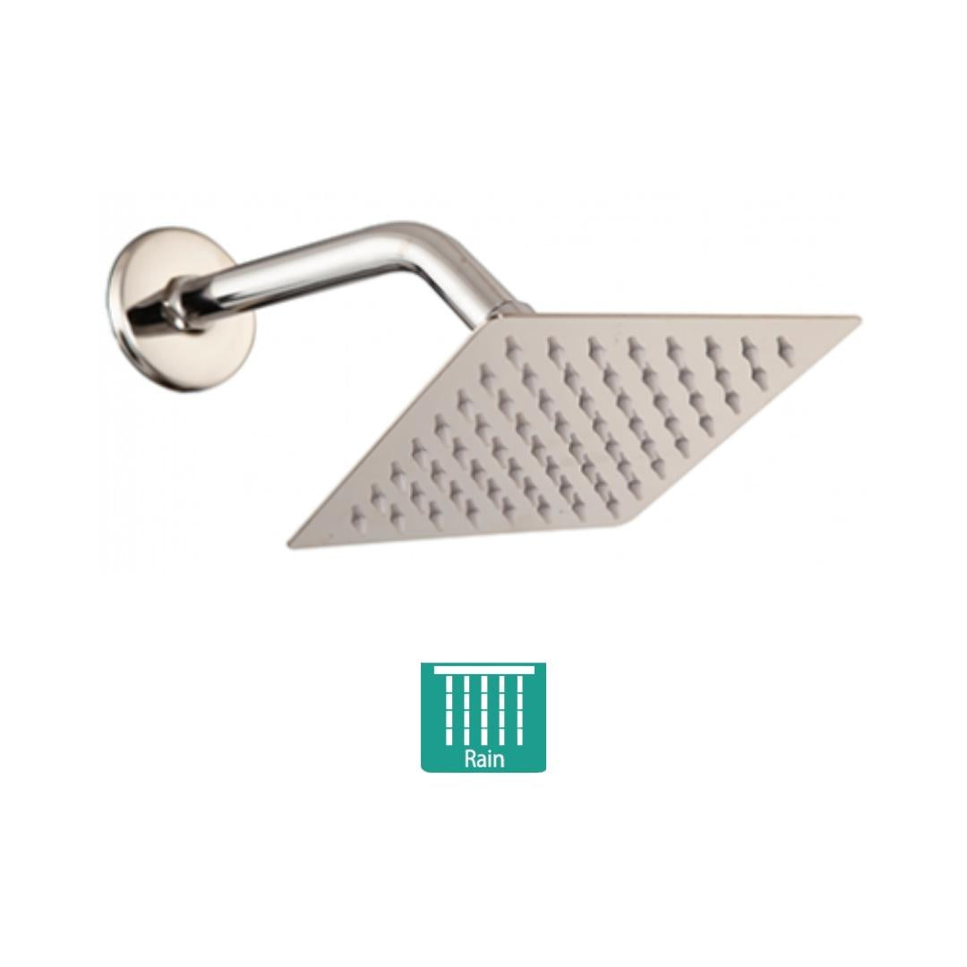 Hindware Single Flow Overhead Shower Geometric Collection F160142 - Stainless Steel