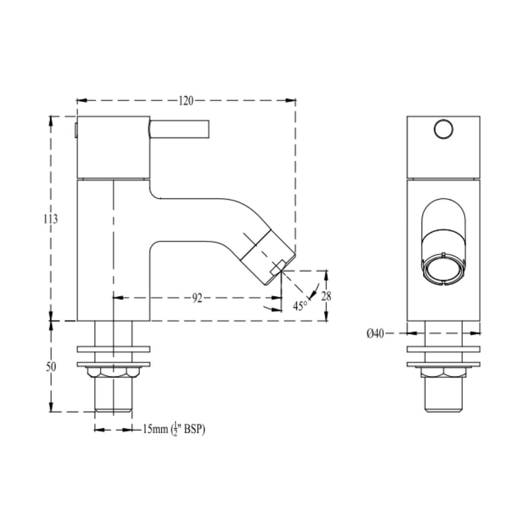 Cera Table Mounted Regular Basin Tap Fountain F2013101 - Chrome