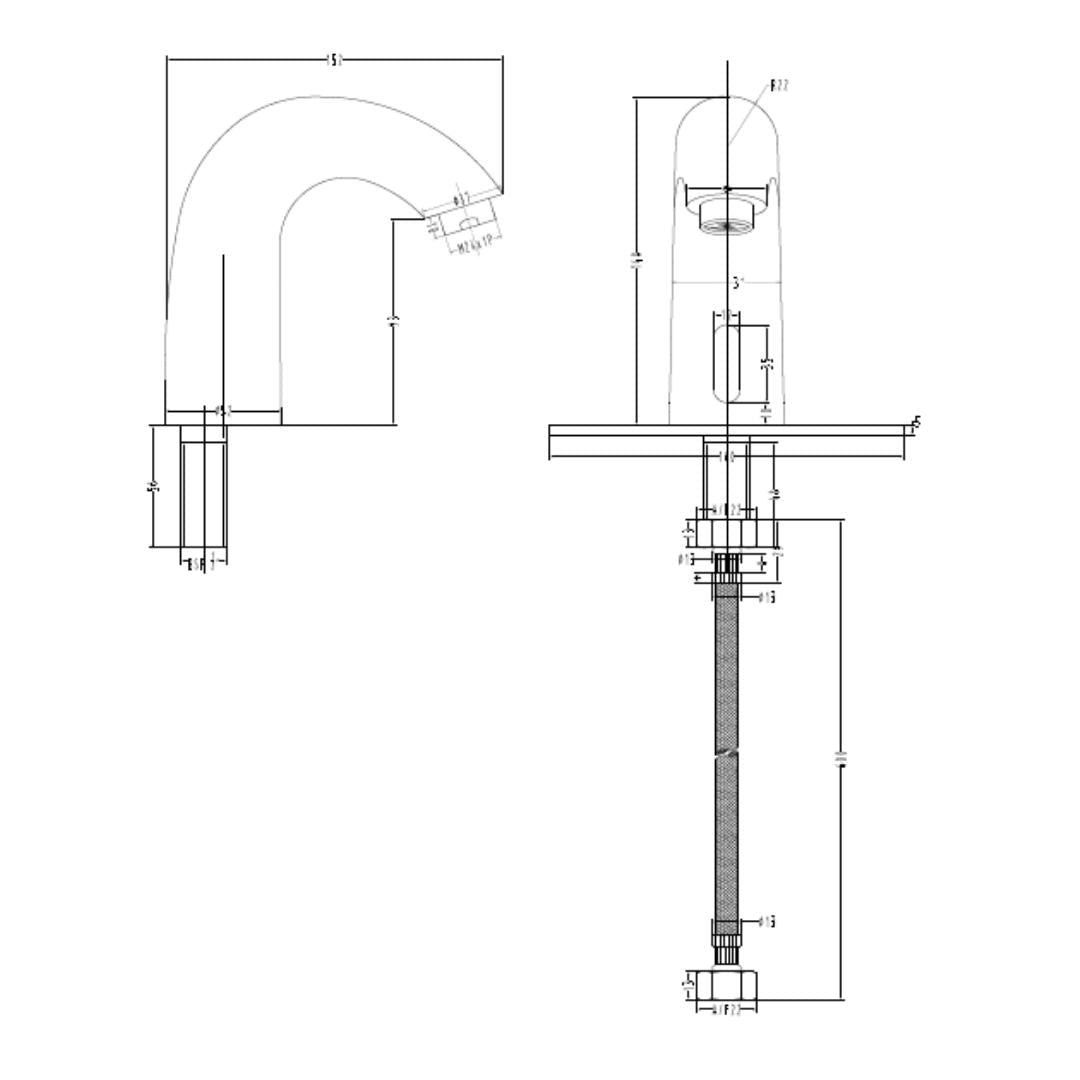 Hindware Table Mounted Regular Sensor Basin Tap F240001 - Chrome