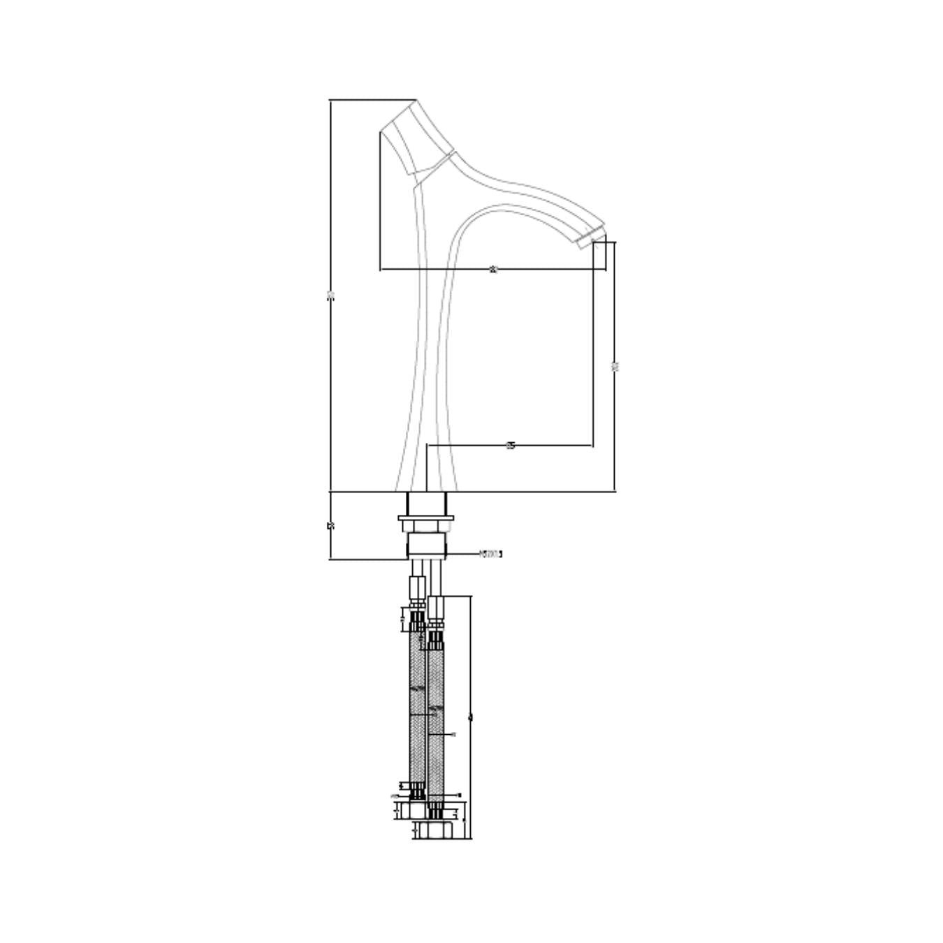 Hindware Table Mounted Tall Boy Basin Mixer Armada F260014 - Chrome